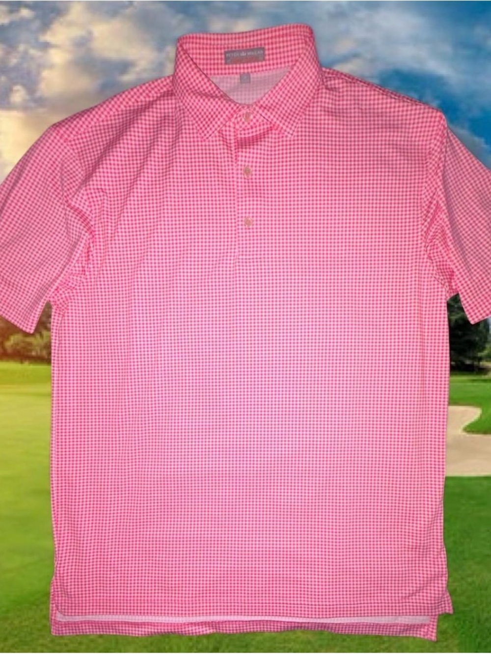 Peter Millar Summer Comfort embroidered Double Eagle Club Gingham Polo